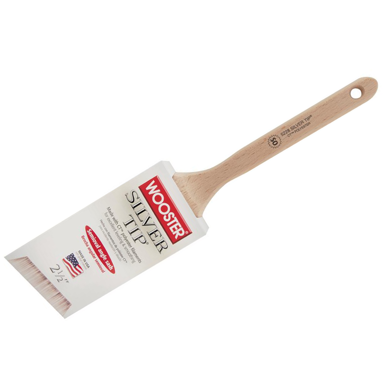 Wooster 5224-1 Silver Tip Thin Angle Sash Paint Brush, 1