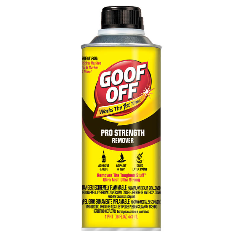 Goof Off Professional Strength Latex Paint and Adhesive Remover, 16 fl. oz.  