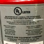 The numbers on the extinguisher tell you how much fire can be put out. Each number before the A = 1 1/2 gallons of water. So A4 is equivalent to 5 gallons of water. The number before B:C tells you how much square footage it will cover. In this case, 80B:C mean the extinguisher will cover 80 square feet.